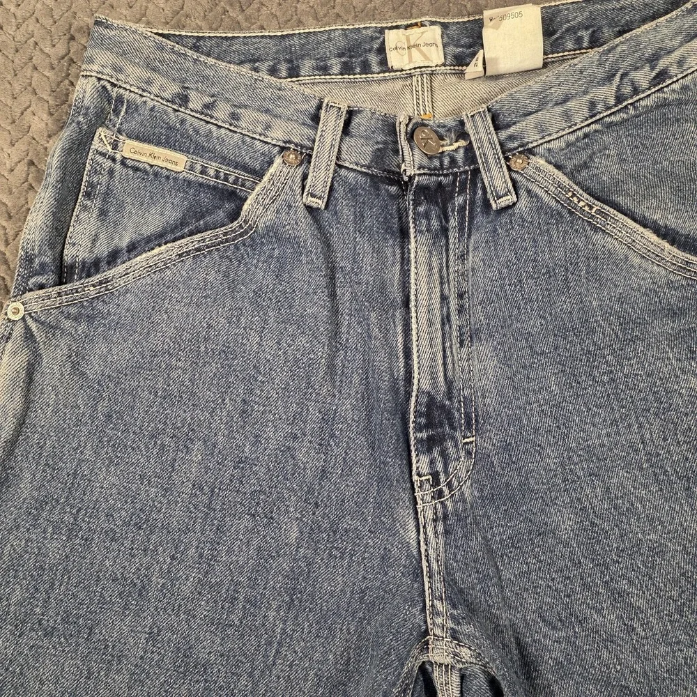 Vintage Calvin Klein Jeans Carpenter Shorts Jorts Men 28 Blue Denim Y2K Workwear